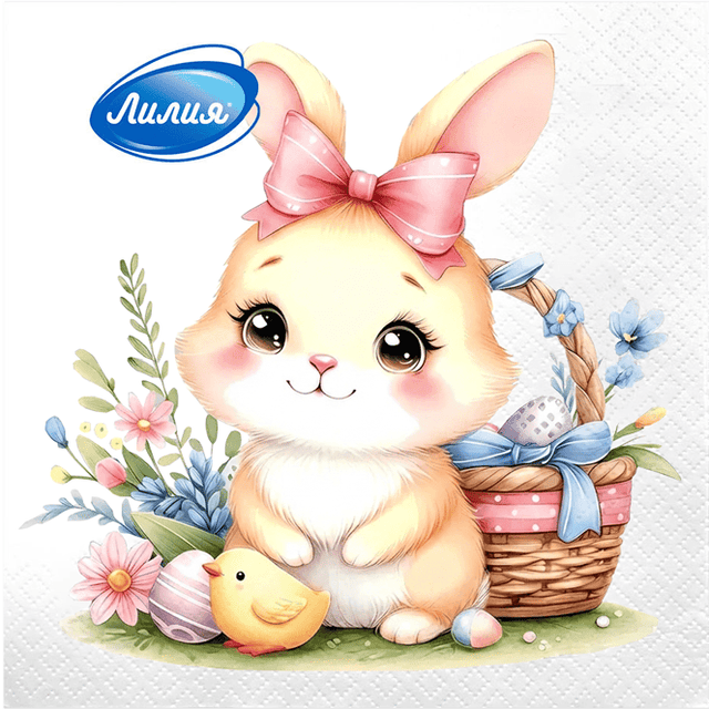 Салфетка бумажная 2-х/двухслойная 33*33 "Лилия" Цветные с рисунком (20 Лист.пач), Радостный день