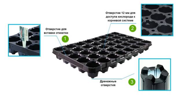 Агрокоссета 40 ячеек 40/55, 600 мкм