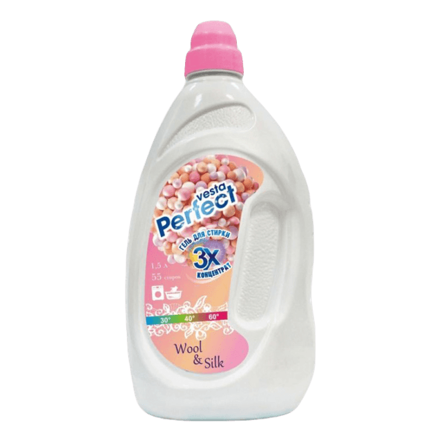 Гель для стирки белья 1,5 л "Vesta" Perfect, Шерсть и Шелк