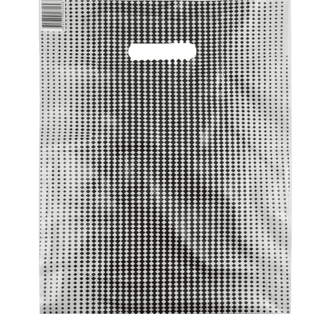 Пакет 30*40 см Ромбы серо-черные 40 мкм прорезь ВД