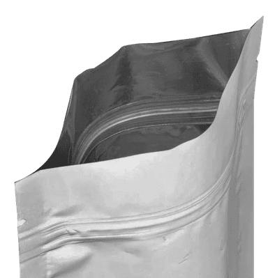 Пакет дой-пак 135*200 "40+40" мм металлизированный СЕРЕБРО zip
