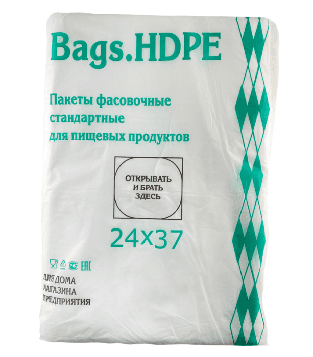 Фасовочные пакеты 24*37 см, 8 мкм (800 шт.упак) Оптима КОТ