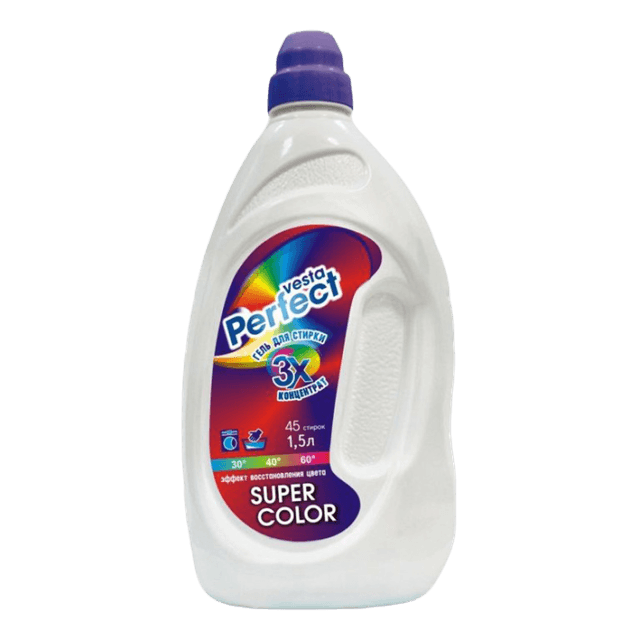 Гель для стирки белья 1,5 л "Vesta" Perfect, Супер Колор