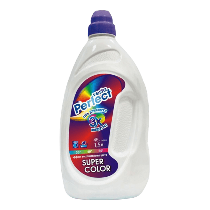 Гель для стирки белья 1,5 л "Vesta" Perfect, Супер Колор