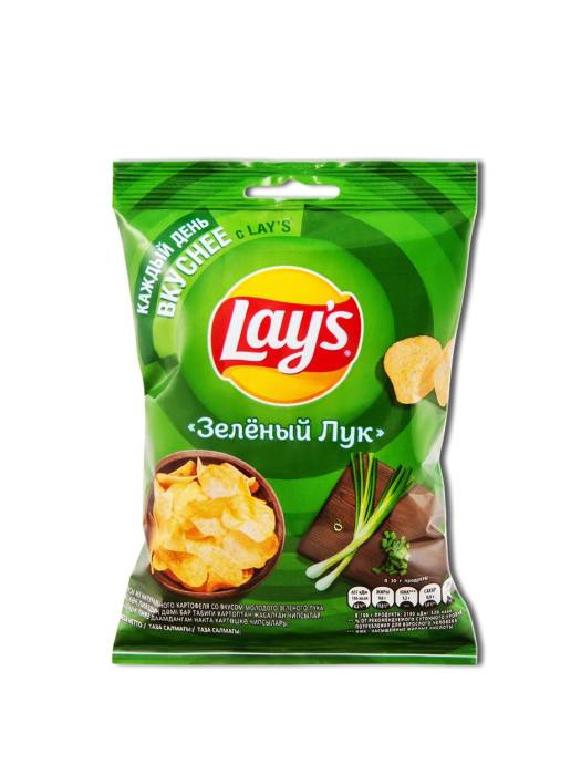 Чипсы "LAYS" 37 г ассортимент, Зеленый лук