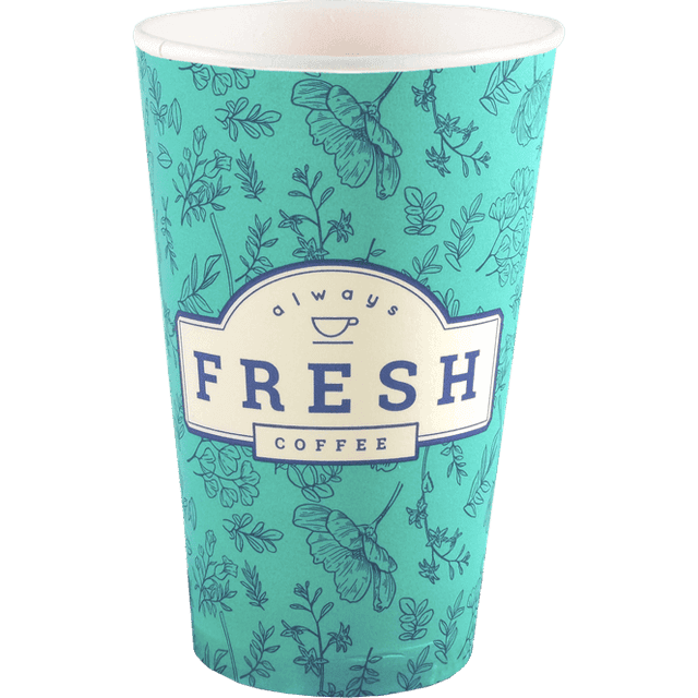 Стакан бумажный 330 мл ALWAYS FRESH Бирюзовый БЛ