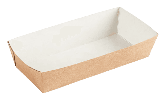 Упаковка бумажная для гамбургера, фри, чиабатты 50*70*100 мм ECO Tray