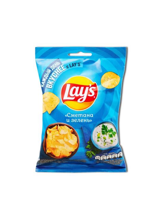 Чипсы "LAYS" 37 г ассортимент, Сметана/Зелень