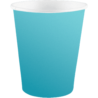 Стакан бумажный 350 мл БЕЗ РИС. Тиффани/Бирюза БЛ