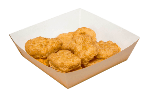 Упаковка бумажная для гамбургера, фри, чиабатты 550 мл 139*139*42 мм ECO Tray "Pure Kraft"
