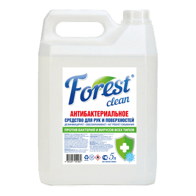 Средство для рук и поверхностей с антибактериальным эффектом "FOREST Clean" 5 л Евро