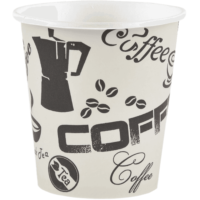 Стакан бумажный 185 мл Черный Кофе D-73 мм В.