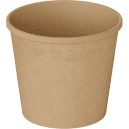 Контейнер/супница бумажная 450 мл OneBowl UP bottom Крафт 76/102*88 мм, без крышки 1ЕА