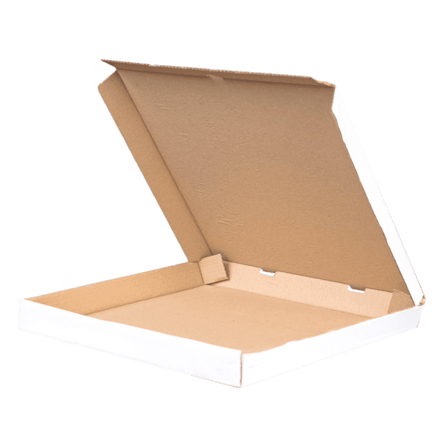 Коробка под пиццу 250*250*40 БЕЛАЯ, Т-11/Профиль Е, с прямыми углами