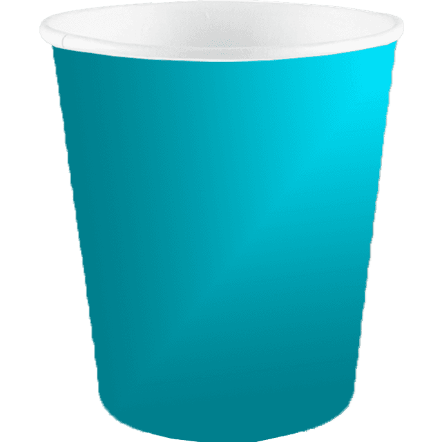 Стакан бумажный 350 мл БЕЗ РИС. Тиффани/Бирюза В