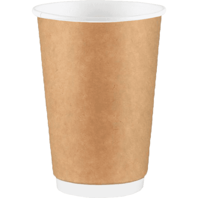 Стакан бумажный 400 мл БЕЗ РИС. Крафт двухслойный D-90 мм В
