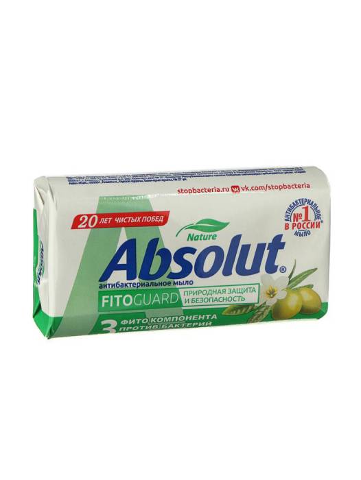 Мыло кусковое 90 г туалетное "ABSOLUT" FitoGuard Весна, Белый чай и масло оливы