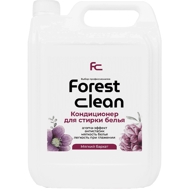 Кондиционер для белья 5 л "FOREST clean" Мягкий бархат, канистра ЕВРО