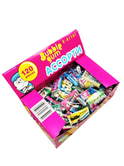 Жевательная резинка "Ассорти" Bubble gum 2,5г (120 шт.упак)