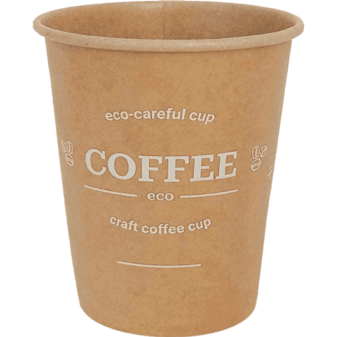 Стакан бумажный 185 мл Крафт "Craft Line" COFFEE D-73 мм ЕСО