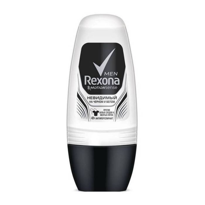 Дезодорант шариковый 50 мл "Rexona" МУЖСКОЙ, Невидимый на черном и белом