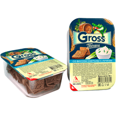 Гренки "Gross" 90 гр. контейнер, Сметана с лучком