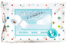 Влажная туалетная бумага W&W (60 шт.упак)