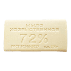 Мыло кусковое хозяйственное 100 г 72% без обертки ММК, светлое