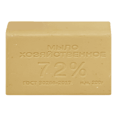 Мыло кусковое хозяйственное 200 г 72% без обертки ММК, светлое