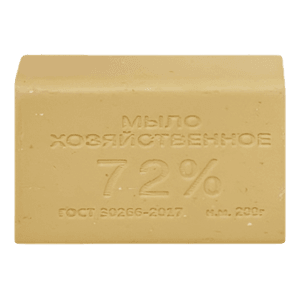 Мыло кусковое хозяйственное 200 г 72% без обертки ММК, светлое