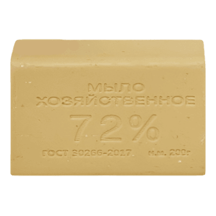 Мыло кусковое хозяйственное 200 г 72% без обертки ММК, светлое