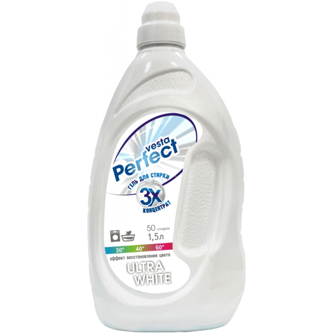 Гель для стирки 1,8 л "Vesta" PERFECT, Ultra White