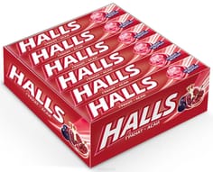 Лененцы "Halls" 25г (12 шт.упак), Гранат, Красный