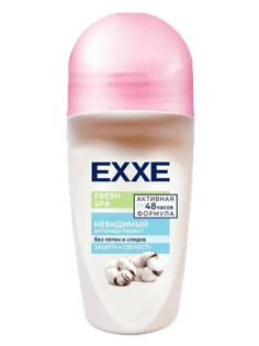 Дезодорант шариковый 50 мл "EXXE" ЖЕНСКИЙ антиперспирант, Fresh SPA/Невидимый