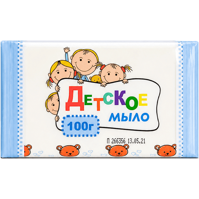 Мыло кусковое 100 г туалетное "Детское" п/п в худож. этикетке