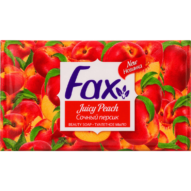 Мыло кусковое 75 г туалетное "FAX", Персик
