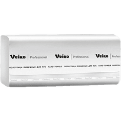 Полотенце бумажное 2х/двухслойная Veiro Professional Lite, Z сл. Белое (190 лист.упак)