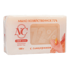 Мыло кусковое хозяйственное 180 г 72% НК, С глицерином