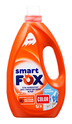 Гель-концентрат для стирки белья 2,04 л SMART FOX, COLOR Горный эдельвейс