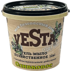 Гель-мыло хозяйственное 1000 мл "Vesta" Гост 88%, Оливковое