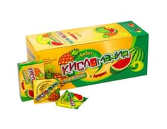 Жевательная конфета "Кисломания Дабл Фрукт" 16г (30 шт.упак), Арбуз-Ананас