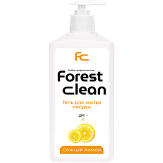 Средство для мытья посуды 1 л "FOREST Clean" дозатор/гель, Сочный лимон