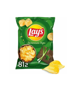 Чипсы "LAYS" 81г ассортимент, Молодой зеленый лук