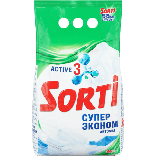 Стиральный порошок 3 кг "Sorti" автомат, Супер Эконом