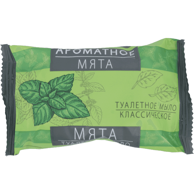 Мыло кусковое 90 г туалетное "АРОМАТНОЕ" Штампованное, Мята