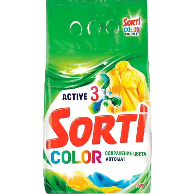 Стиральный порошок 1,5 кг "Sorti" автомат, Колор
