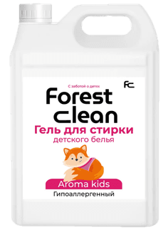 Гель для стирки ДЕТСКОГО белья 5 л канистра ЕВРО "FOREST clean" концентрат, AROMA-KIDS