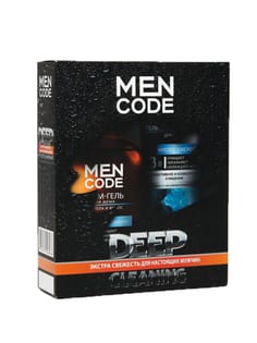 Подарочный набор "MEN CODE" Deep Cleaning/Крем-гель для душа DEEP CLEANING 300мл + Гель для умывания H
