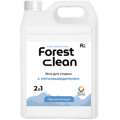 Гель для стирки белья 5 л "FOREST clean" с пятновыводителем канистра ЕВРО, концентрат, "Горный воздух"