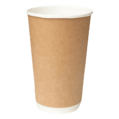 Стакан бумажный 400 мл БЕЗ РИС.КРАФТ двухслойный ThermoCup Рр